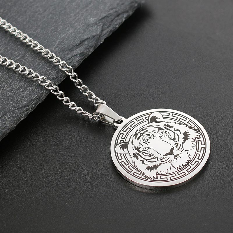 Titanium Steel Spiritual Protection Necklace With Animal Pendant