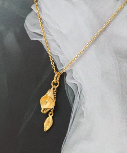 Gold Sterling Silver Overgild Lo Pendant Necklace