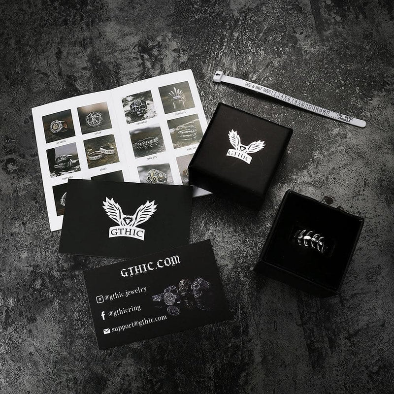 Fishbone Stainless Steel Vertebrae Ring