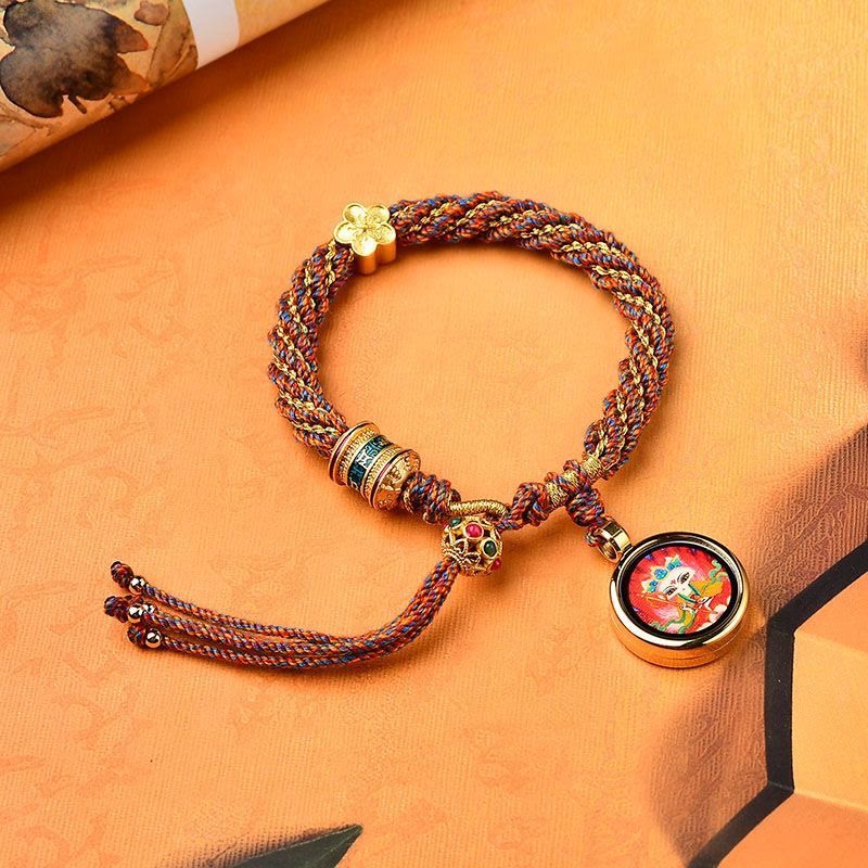 Five Gods of Wealth Red String Protection Bracelet