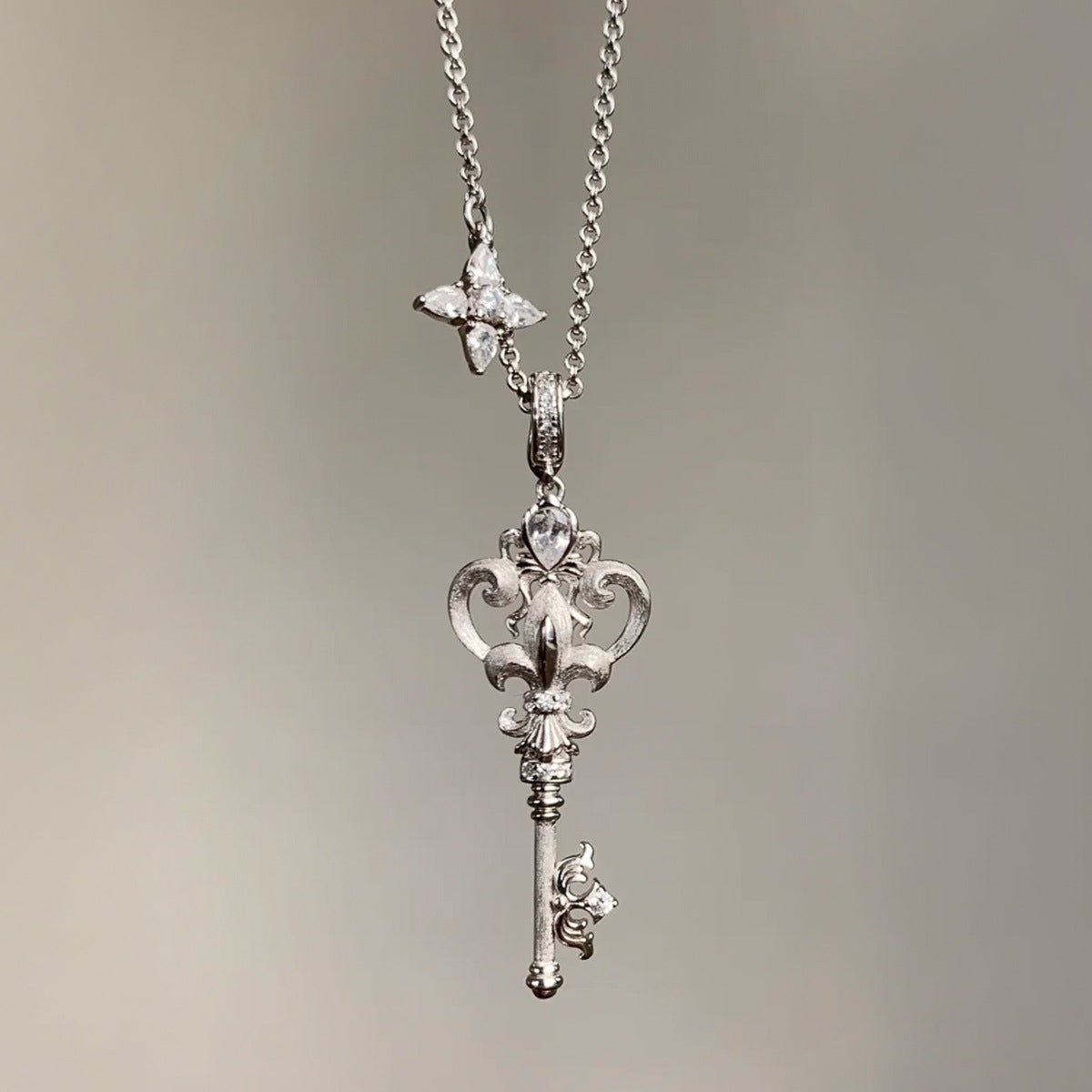 Fleur De Lys Key Necklace