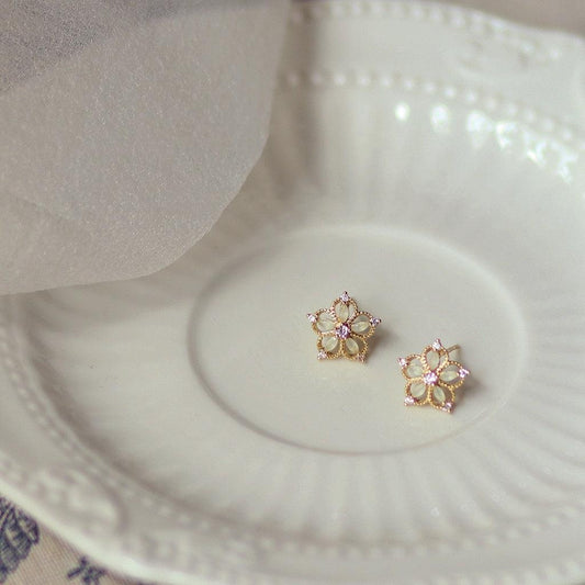 Mira Flower Stud Earrings