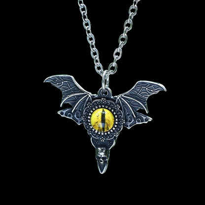 Flying Evil Eye Skull Pendant