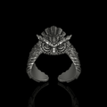 Flying Owl Sterling Silver Ring