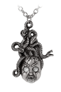 Frightening Doll's Head Pendant With Serpent Hair