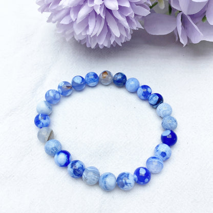 Galaxy Tiger Eye & Orca Onyx Chakra Bracelet 8mm