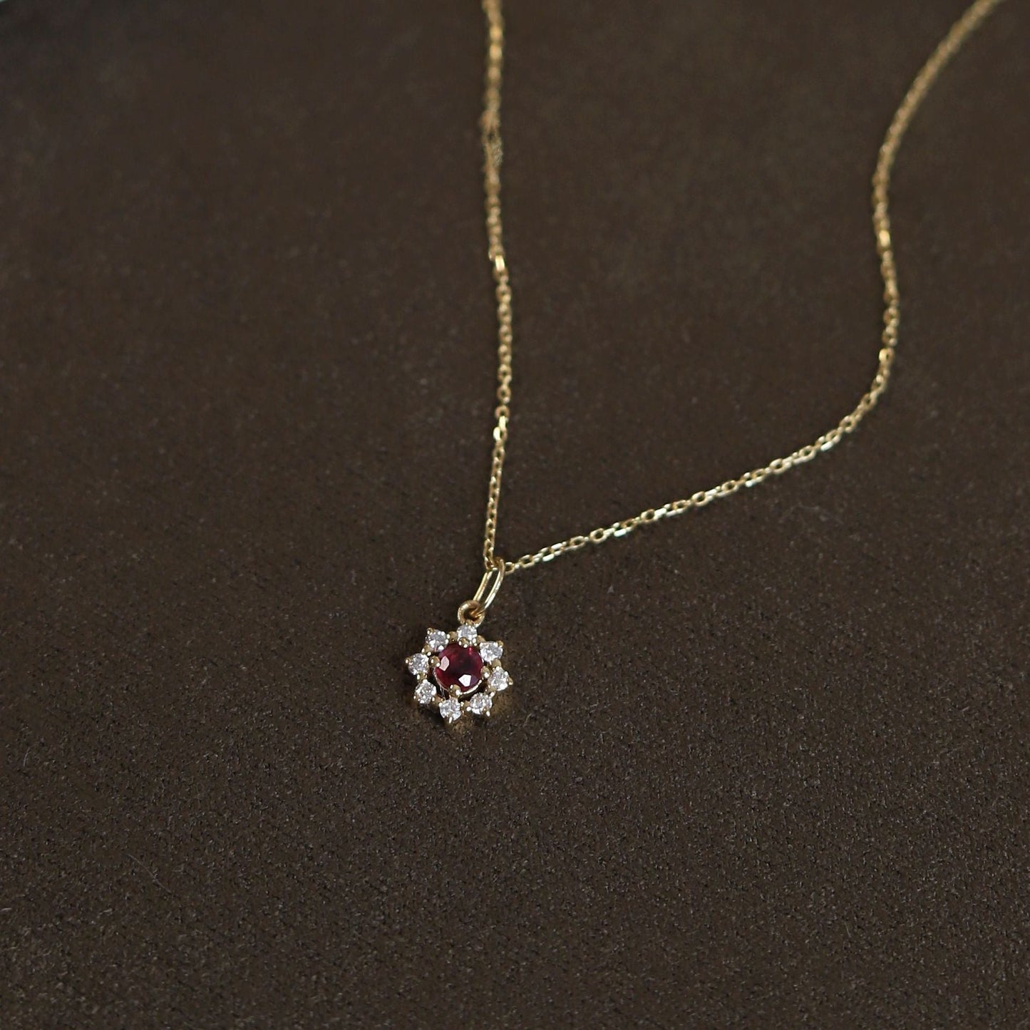 Garnet Blossom Necklace