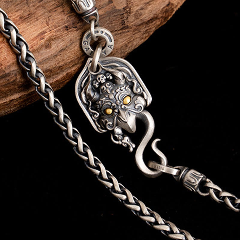 Garuda Wisdom Necklace in 925 Sterling Silver 63cm Chain
