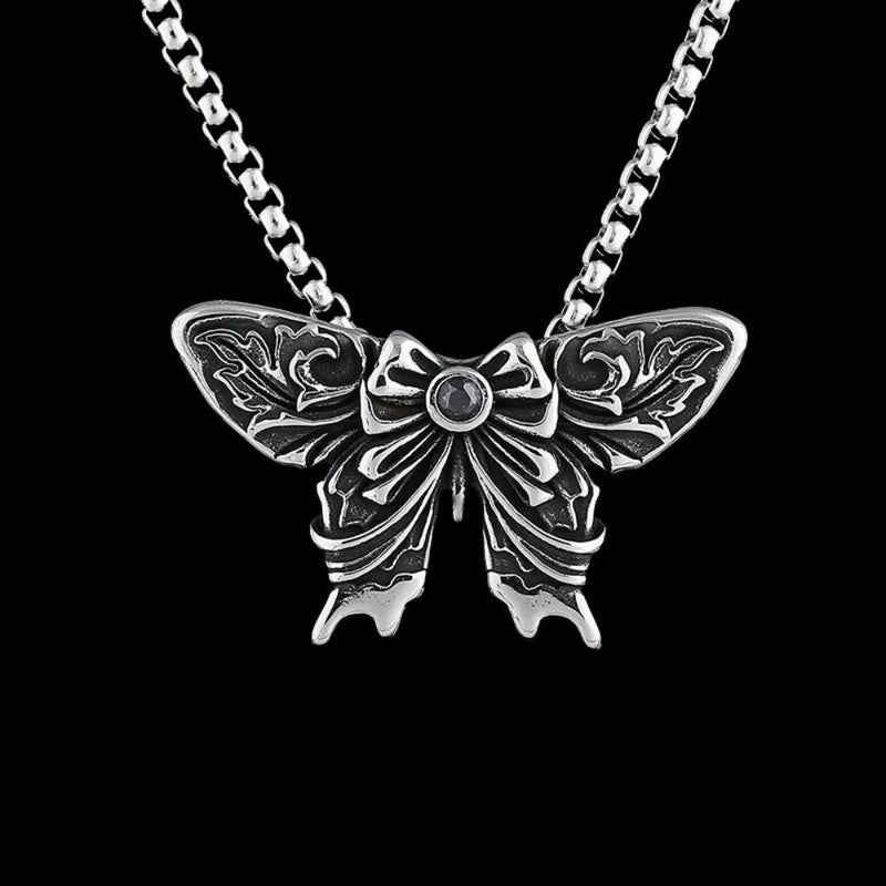 Gem Butterfly Bow Pendant