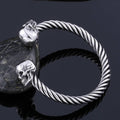 Ghost Head Stainless Steel Opening Bracelet