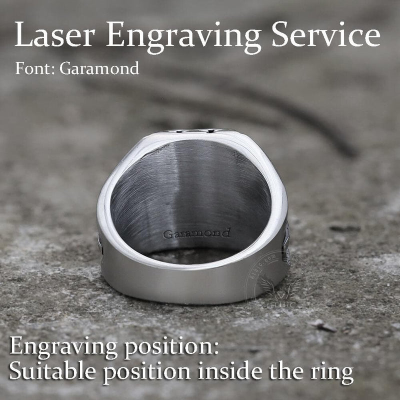 Golden Lion Stainless Steel Beast Ring