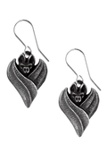 Gothic Bat Wing Earrings in Blackened Pewter Design
