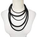 Gothic Punk Black Rubber Necklace / Handmade Designer Accessories for