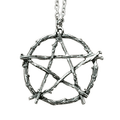 Gothic Style Branch Pentagram Necklace / Mystical Amulet With Chain / Alternative Jewelry
