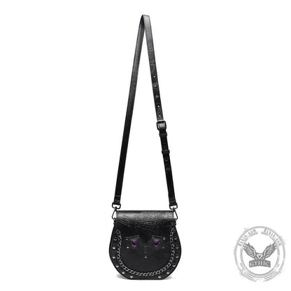 Gothic Bat Eye Pu Leather Punk Crossbody Bag