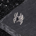 Gothic Black Gem Spider Stainless Steel Animal Earrings