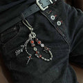 Gothic Cross Butterfly Beaded Alloy Pants Chain