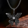 Gothic Liquid Butterfly Zircon S925 Silver Pendant