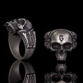 Gothic Skull Head Bone Sterling Silver Ring