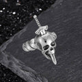 Gothic Sword Skull Stainless Steel Twist Ring