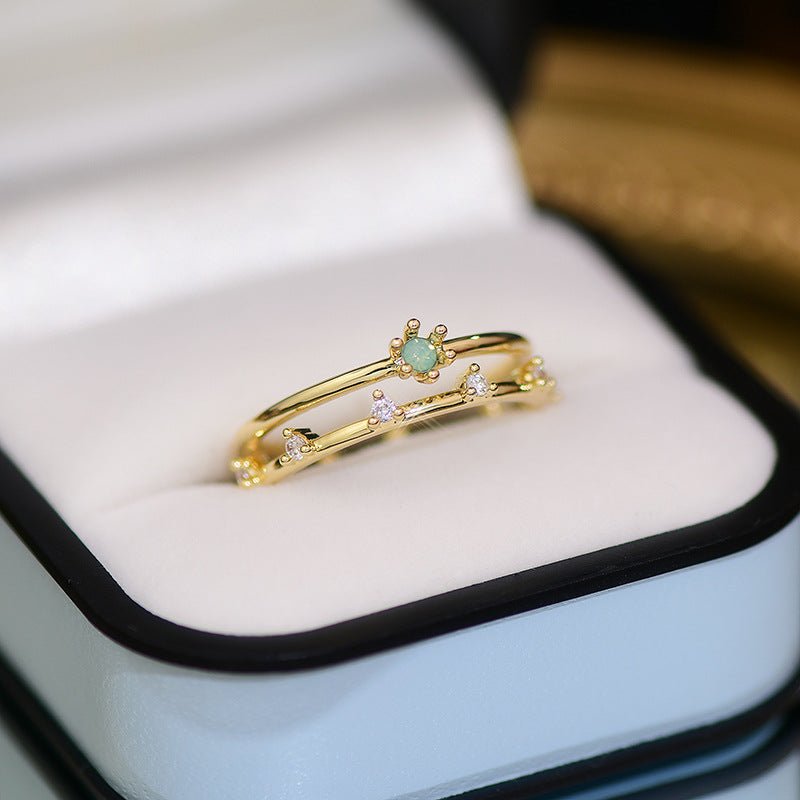 [] Elise Green Gem Ring