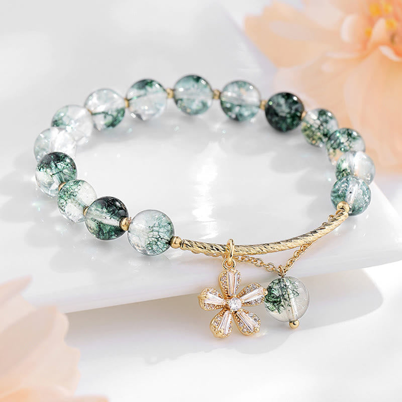 Green Phantom 14k Gold Confidence Charm Bracelet