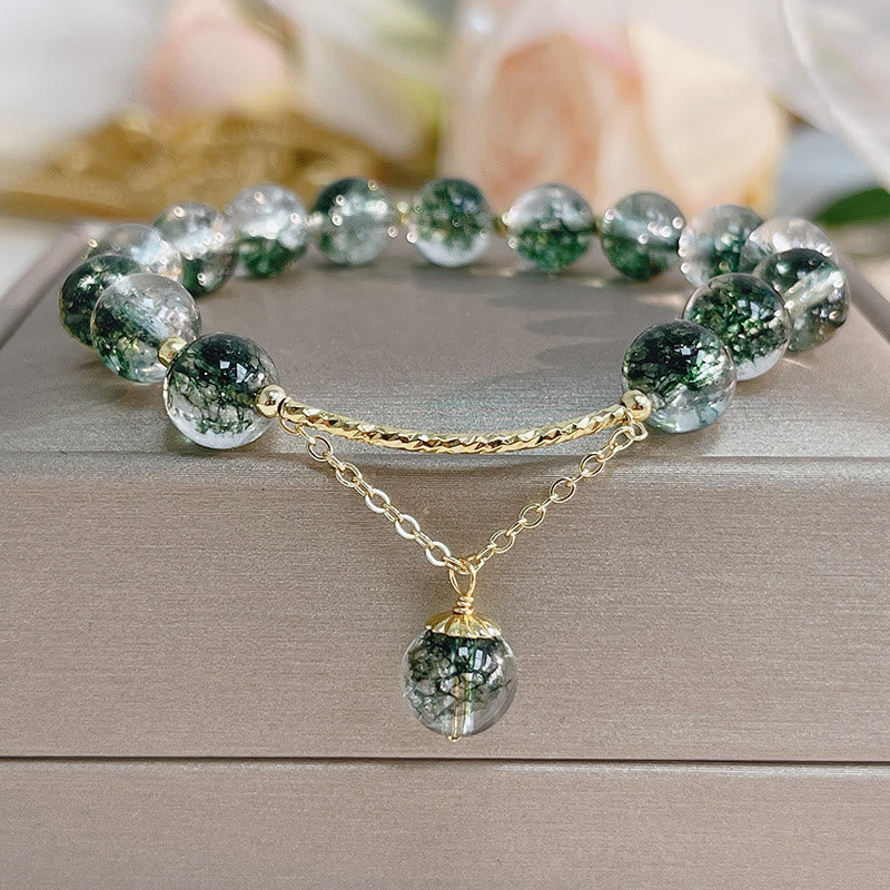 Green Phantom 14k Gold Confidence Charm Bracelet