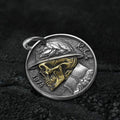 Shakespeare Hamlet Sterling Silver Skull Hobo Nickel Pendant