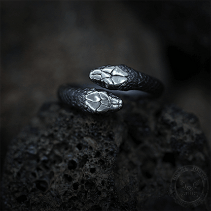 Greek Amphisbaena Sterling Silver Mythology Woman Ring