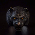 Black Tiger Sterling Silver Copper Ring