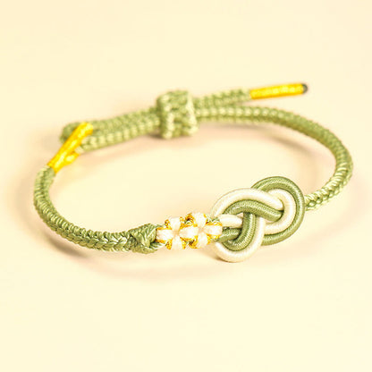 Handcrafted Eight Thread Red String Peace Knot Bracelet