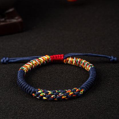 Handmade Red String Bracelet for Protection & Luck, Tibetan Style