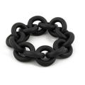 Handmade Rubber Bangles for / Punk Black Female Accessories