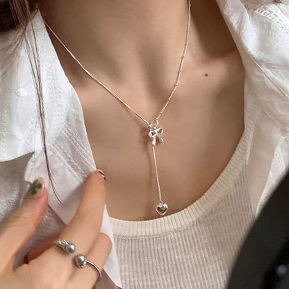 Heartstring Bow Necklace