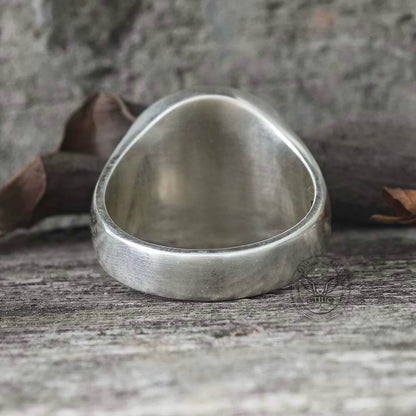 Helm of Awe Valknut Sterling Silver Viking Ring