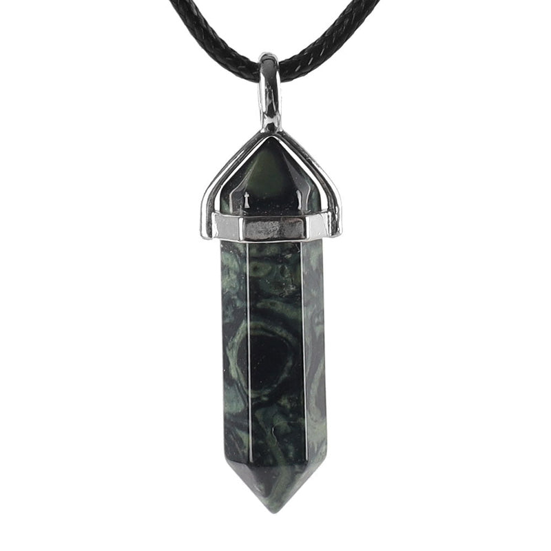 Hexagonal Chakra Pendant - Natural Gemstone Healing Crystal Necklace