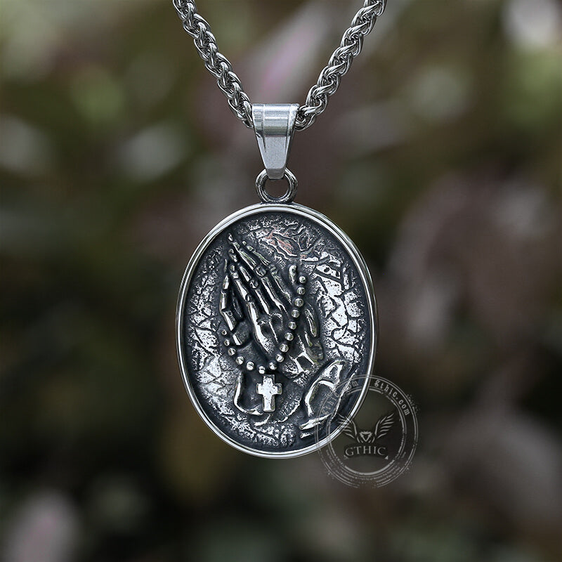 Holy Prayer Stainless Steel Christian Pendant