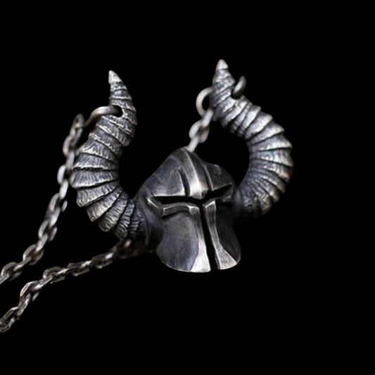 Horned Spartan Helmet Pendant