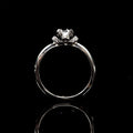 Horned Skull Inlaid Zircon Sterling Silver Ring