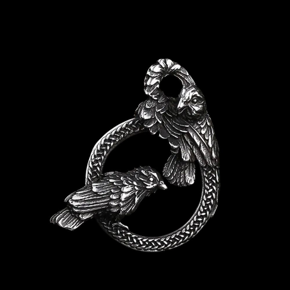 Huginn and Muninn Viking Pendant