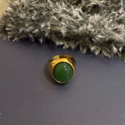Aleiyah Sleek Oval Stone Ring