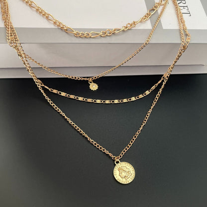 Mayte Layered Medallion Necklace