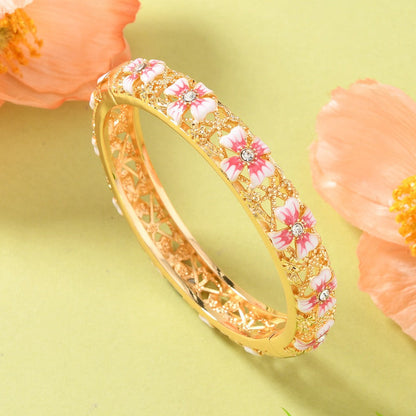 Nyra Inspired Enamel Gold Bangle