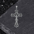 Inri Budded Cross Stainless Steel Pendant