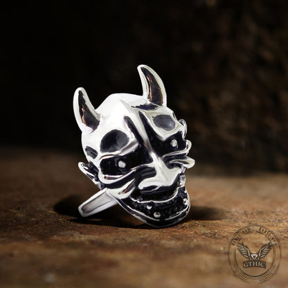 Japanese Demon Oni Brass Skull Cufflinks