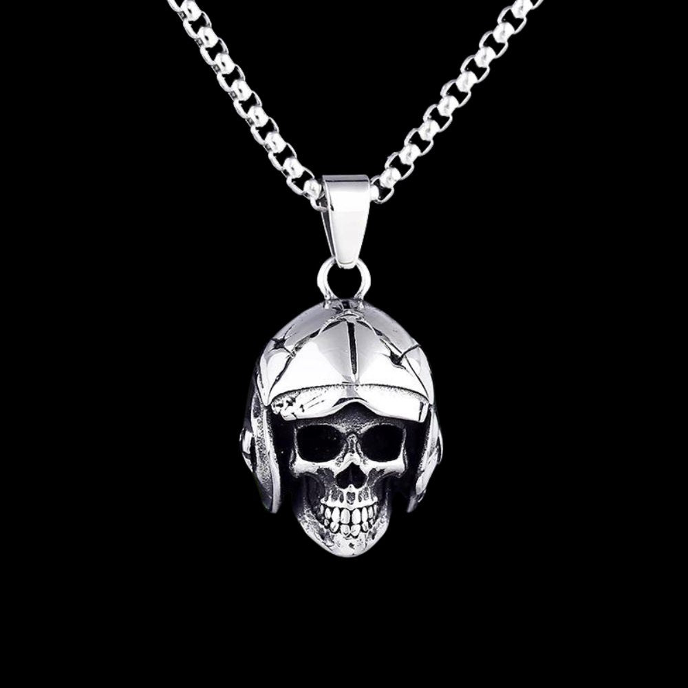 Knock Em Dead Baseball Player Skull Pendant