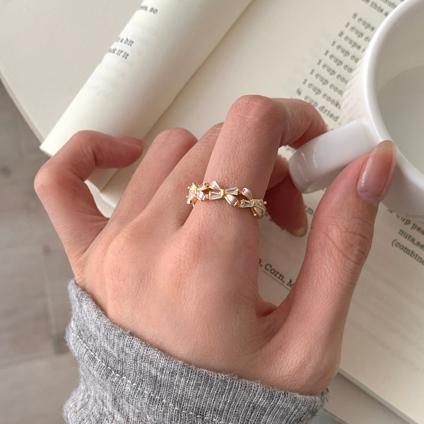 Lavender Bow Ring