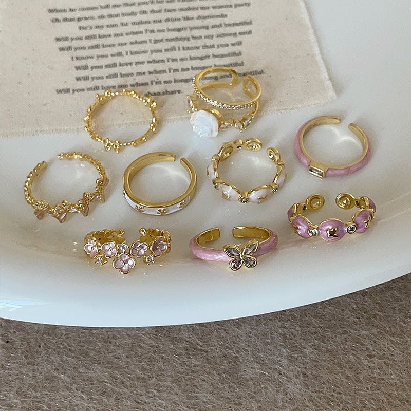 Lavender Butterfly Band Ring