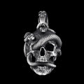 Life Death Snake Skull Pendant