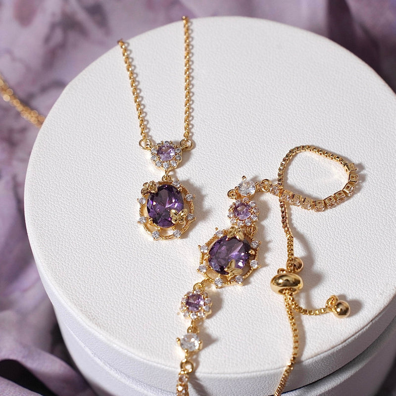 Lilac Butterfly Necklace